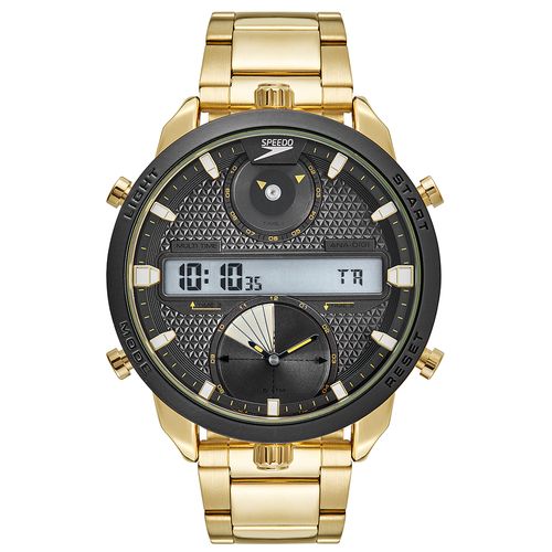 Relógio Masculino Speedo Anadigi Dourado