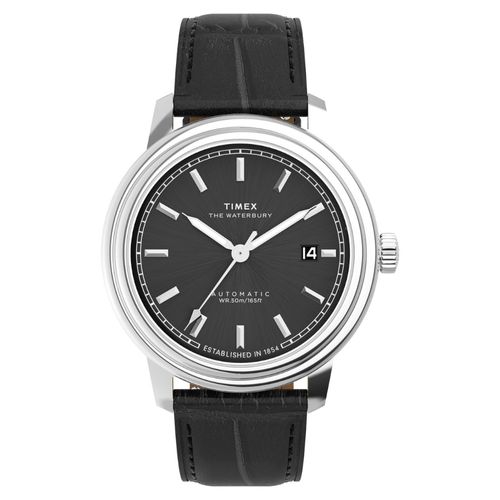 Relógio Automático Waterbury Metropolitan Couro Prata