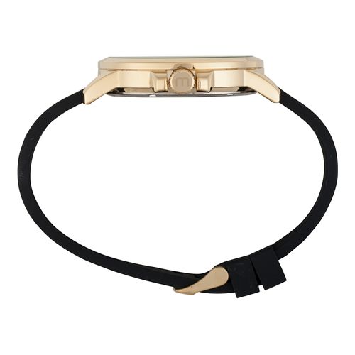 Relógio Masculino Dourado Mostrador Duplo Horário