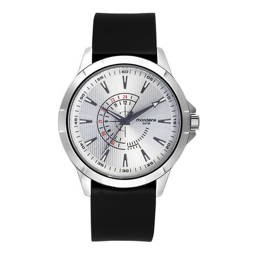 Relógio Masculino Prata Marcação de Minutos