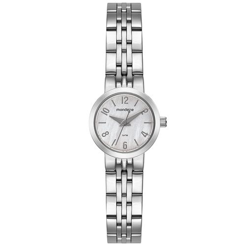 Relógio Feminino Clássico Prata Estojo Mini Bolsa