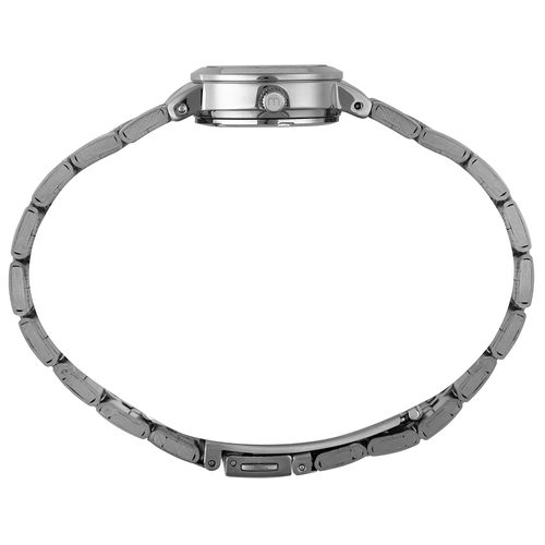 Relógio Feminino Clássico Prata Estojo Mini Bolsa