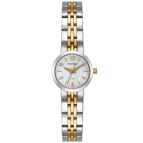 Relógio Feminino Clássico Bicolor Estojo Mini Bolsa