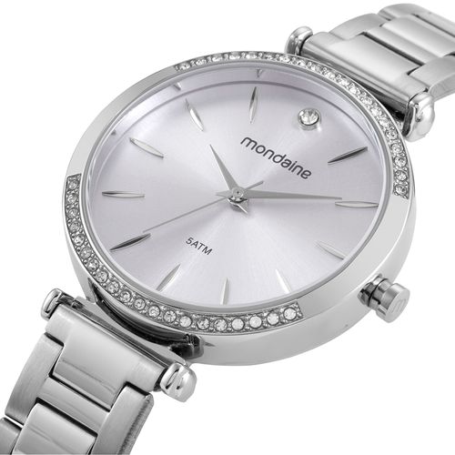 Relógio Feminino Cristais Mostrador Roxo