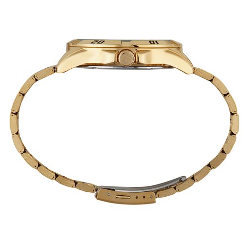 Relógio Masculino Dourado Esportivo Mostrador Duplo Horário