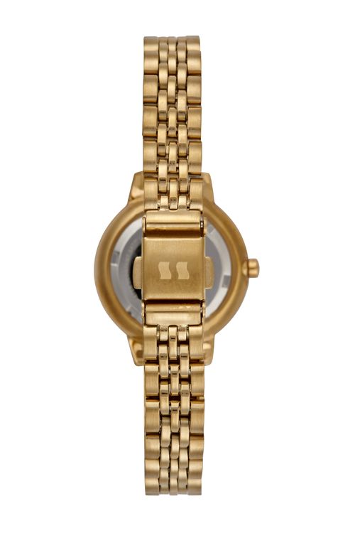 Relógio Feminino Analógico Vidro Facetado Azul