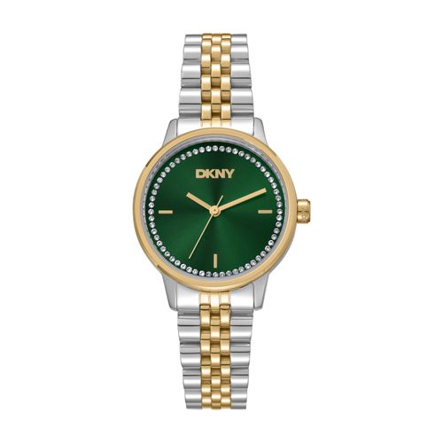 Relógio Feminino DKNY Soho Bicolor Mostrador Verde Donna Karan