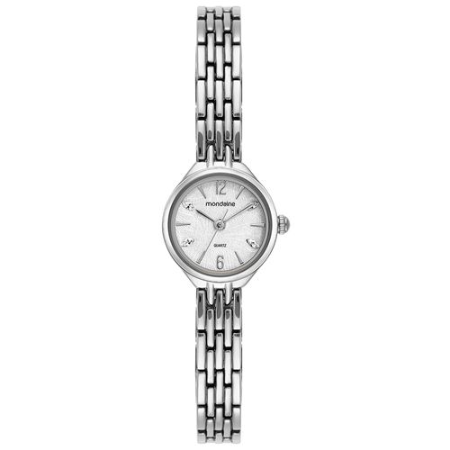 Relógio Feminino Prata Pulseira Solida Caixa Pequena