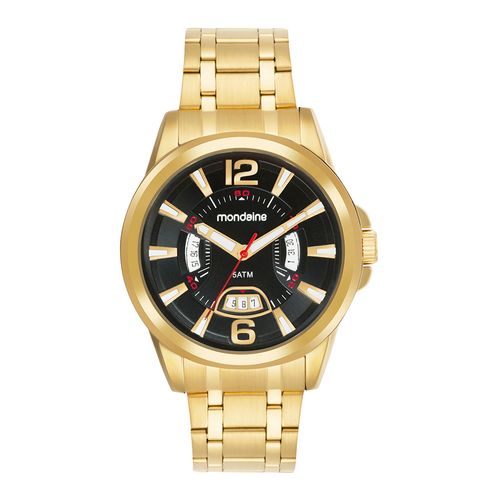 Relógio Masculino Mondaine  Dourado Calendário
