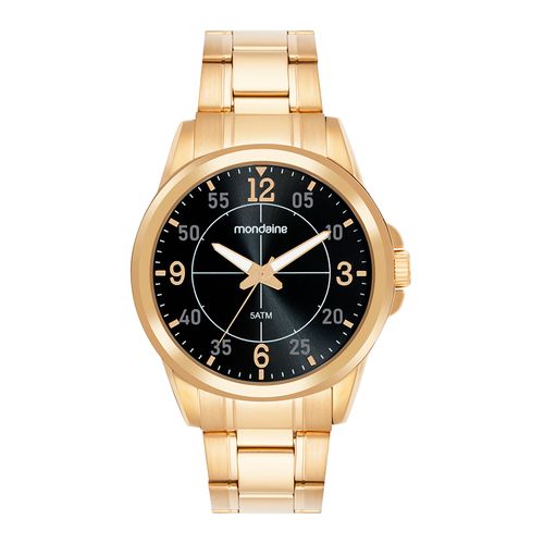 Relógio Masculino Mondaine Dourado Aço Analógico