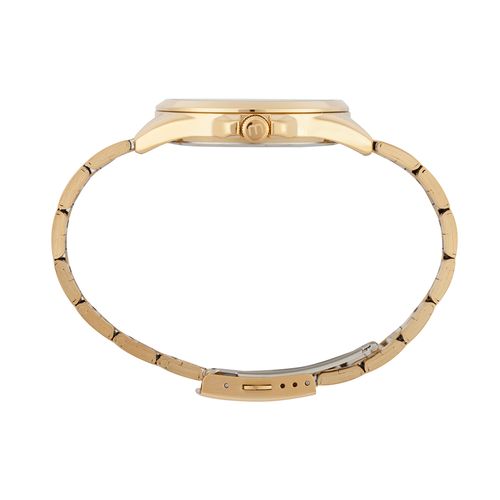 Relógio Masculino Mondaine Dourado Aço Analógico Mostrador Preto