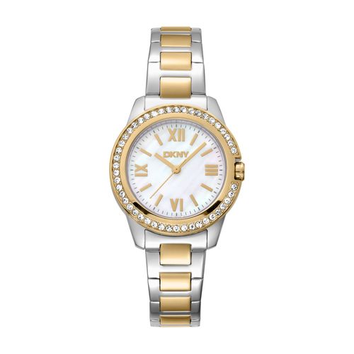 Relógio Feminino DKNY City Link Bicolor Madrepérola Donna Karan
