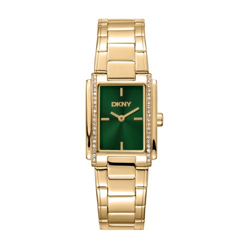 Relógio Feminino DKNY Quadrado Astoria Dourado Mostrador Verde