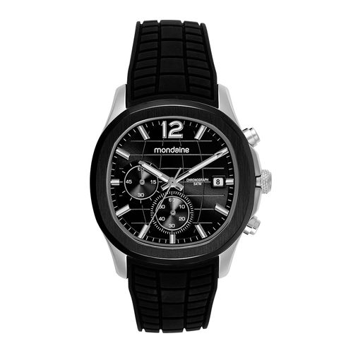 Relógio Masculino Mondaine Cronógrafo Preto Quadrado
