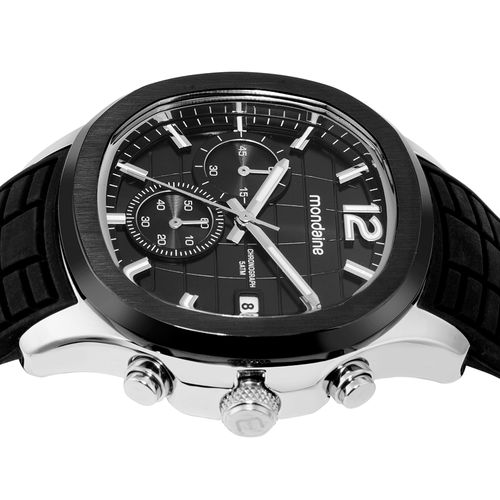 Relógio Masculino Mondaine Cronógrafo Preto Quadrado