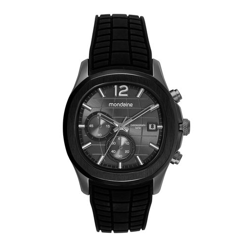 Relógio Masculino Mondaine Quadrado Cronógrafo Preto