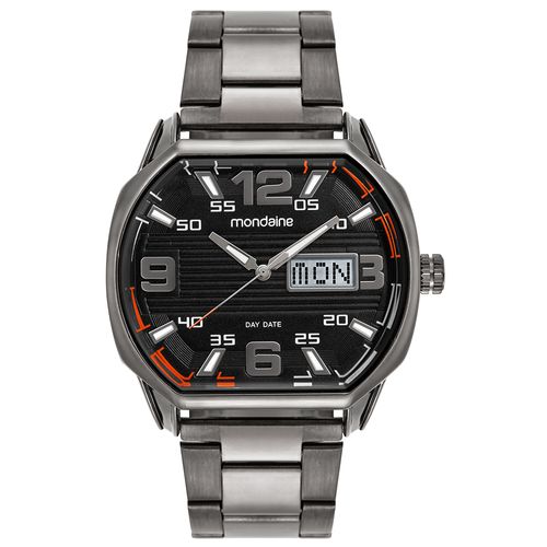 Relógio Masculino Mondaine Anadigi Chumbo Robusto