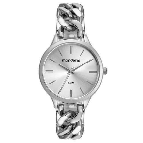 Relógio Feminino Mondaine Prata Corrente