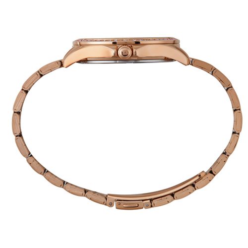 Relógio Feminino Rose Gold Prata Redondo Aço Sofisticado