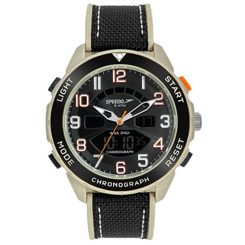 Relógio Speedo Anadigi Nylon Preto