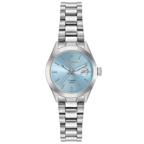 Relógio Feminino Aço Azul Automático
